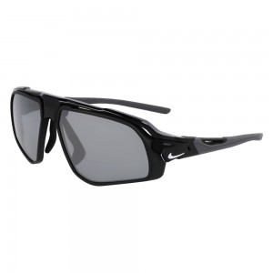 occhiali-da-sole-nike-flyfree-fv2387-010-59-14-135-uomo-dark-grey-black-lenti-silver-flash-interchangeable-lenses
