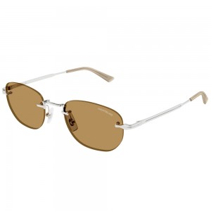 montblanc-occhiali-da-sole-mb0303s-003-53-22-145-uomo-silver-lenti-brown
