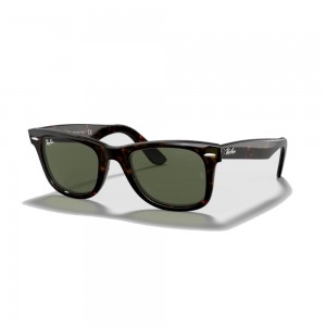 occhiali-da-sole-ray-ban-wayfarer-unisex-tartarugato-lenti-crystal-green-0rb2140-902-50-22-145