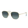 occhiali-da-sole-ray-ban-rb3548n-91233m-51-21-145-unisex-oro-lenti-blu-gradient-gray