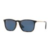 occhiali-da-sole-ray-ban-unisex-avana-scuro-lucido-lenti-dark-blu-rb4187-639080-54-18-145