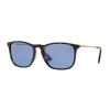 occhiali-da-sole-ray-ban-unisex-avana-scuro-lucido-lenti-light-blu-rb4187-639276-54-18-145