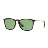 occhiali-da-sole-ray-ban-unisex-avana-scuro-lucido-lenti-green-rb4187-6393-2-54-18-145