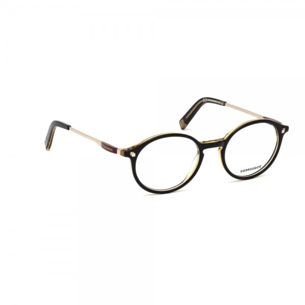 occhiali-da-vista-dsquared2-nero-light-brown-unisex-dq5199-005-49-19-145