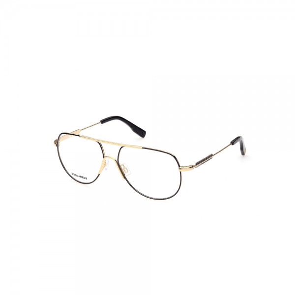occhiali-da-vista-dsquared2-dq5315-030-57-14-145-unisex-oro-nero