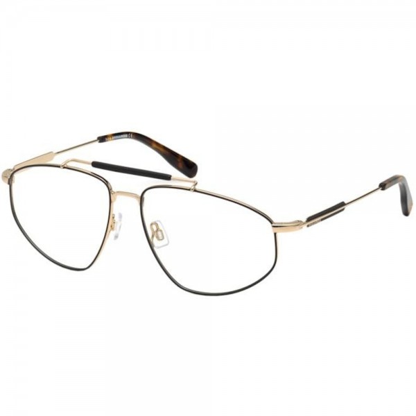 occhiali-da-vista-dsquared2-dq5330-005-60-15-145-unisex-oro-nero