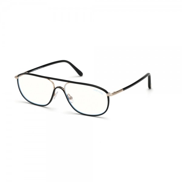 Occhiali da Vista Tom Ford FT5624 B 001 58 15 145 uomo nero lucido lenti blu protect