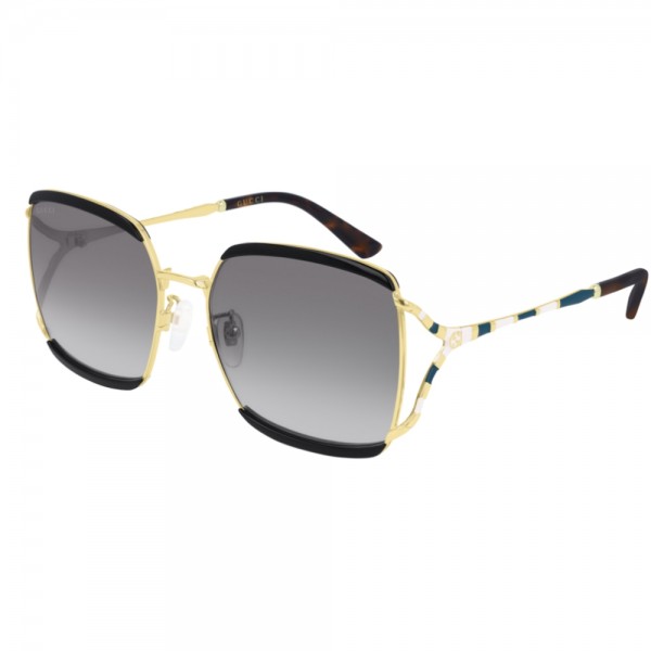 occhiali-da-sole-gucci-gg0593sk-004-59-17-135-donna-black-gold-lenti-grey-gradient