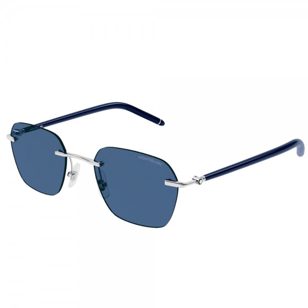 Montblanc occhiali da Sole MB0270S 003 51 21 145 Uomo silver lenti blu