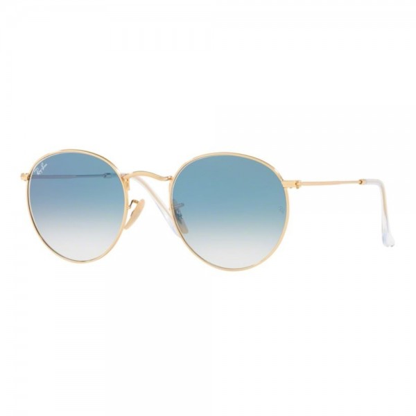 occhiali-da-sole-ray-ban-unisex-gold-lenti-crystal-white-grad-blue-rb3447n-001-3f-53-21-145
