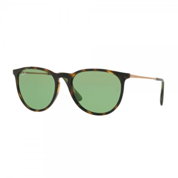 occhiali-da-sole-ray-ban-erika-unisex-avana-scuro-lucido-lenti-green-rb4171-6393-2-54-18-145