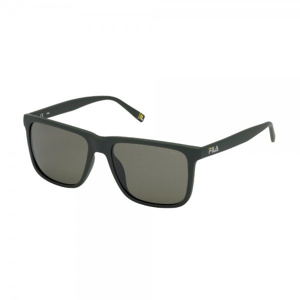 Occhiali da Sole Fila SF9396 R43P 56 17 145 unisex grigio pieno opaco Lenti brown polarizzato