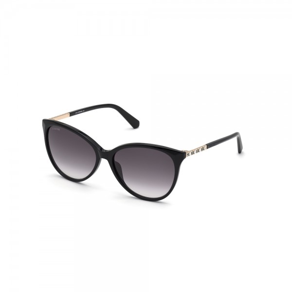 Occhiali da Sole Swarovski SK0309 01B 58 15 140 Donna nero lucido lenti fumo gradient