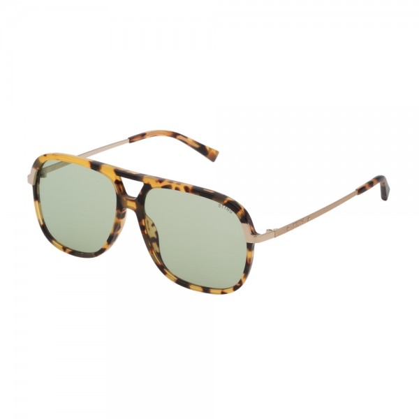 occhiali-da-sole-sting-blink-6-unisex-avana-bionda-lucido-lenti-green-sst308-07tu-57-14-145